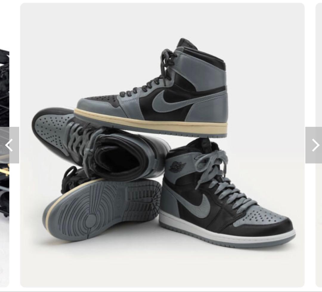 【新品】Nike Air Jordan 1 ブラック/グレー ハイカット