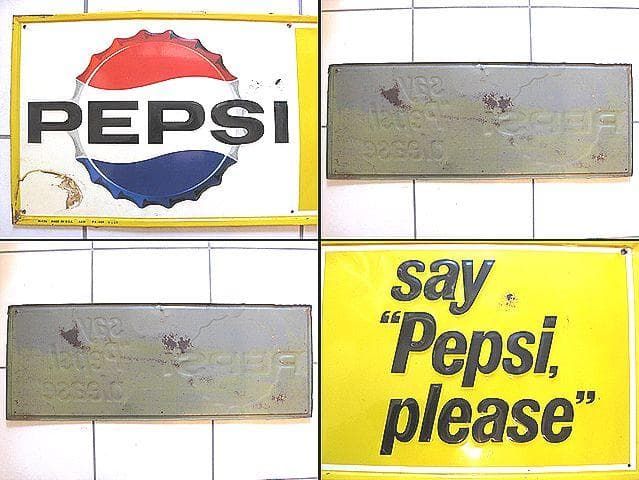 レア 1960’s PEPSI ペプシ ビンテージ Vintage 看板 7UP