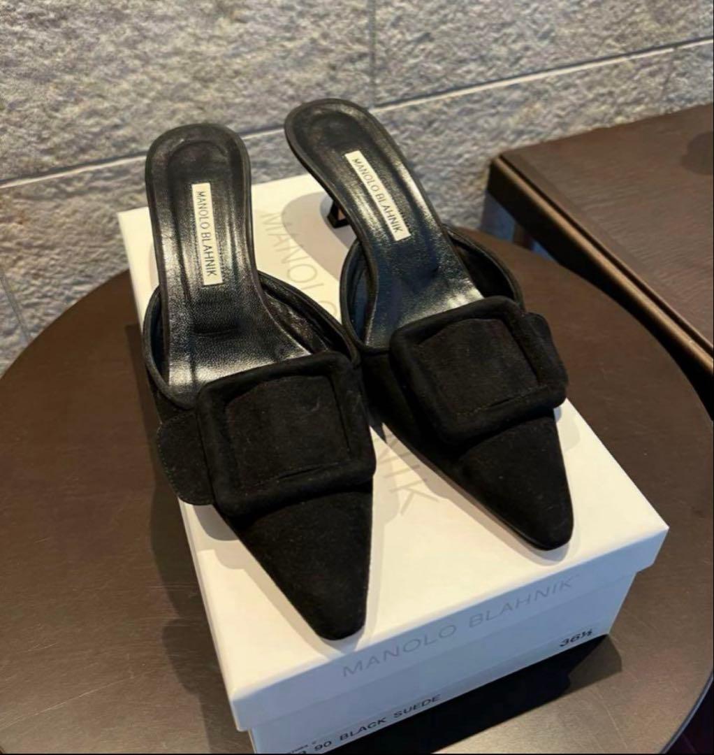 マノロブラニク　メイセール　ブラック 39サイズ