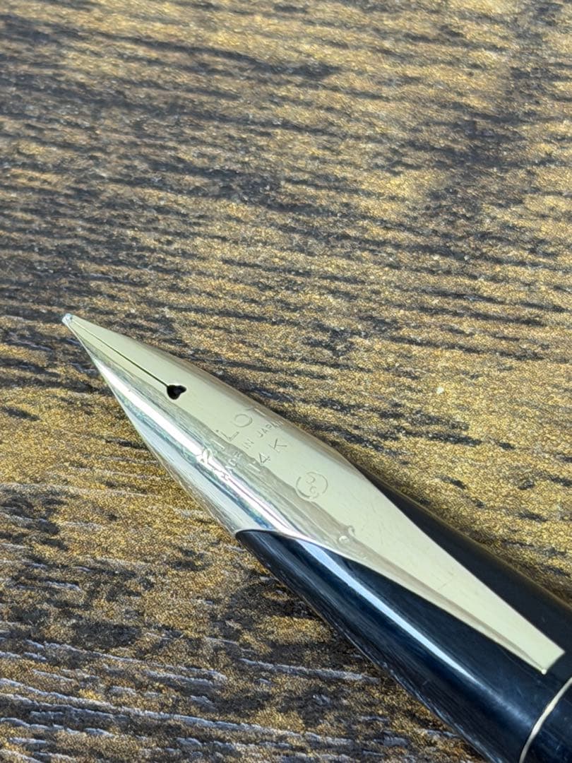 1958年　スーパー500 丸研ぎニブ　14金　M パイロット　万年筆　漆塗