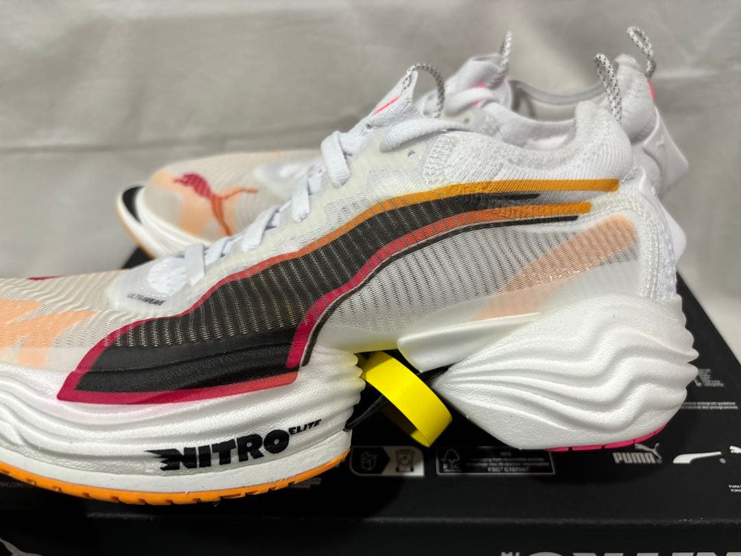 puma fast-r ニトロエリート 2 ホワイト 25.5 nitro