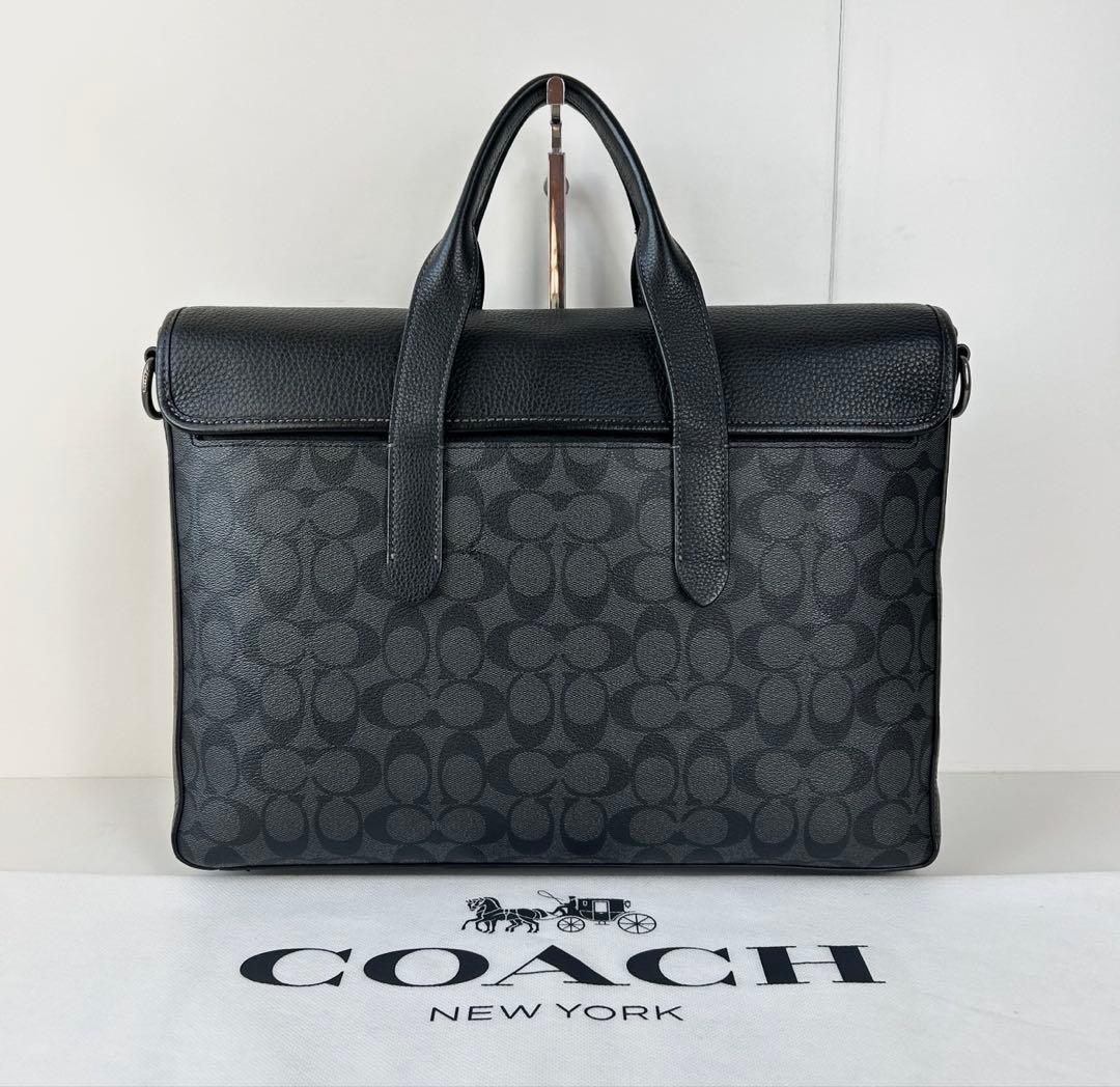 ✅【美品】定価12.1万　メンテ済み　コーチ　ビジネスバッグ　COACH レザー