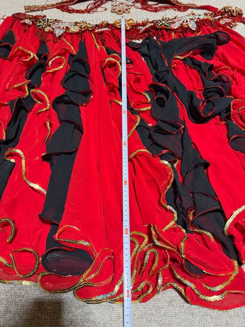 赤と黒のベリーダンスセットアップ