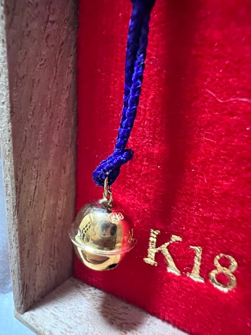 K18 鈴 根付けストラップ