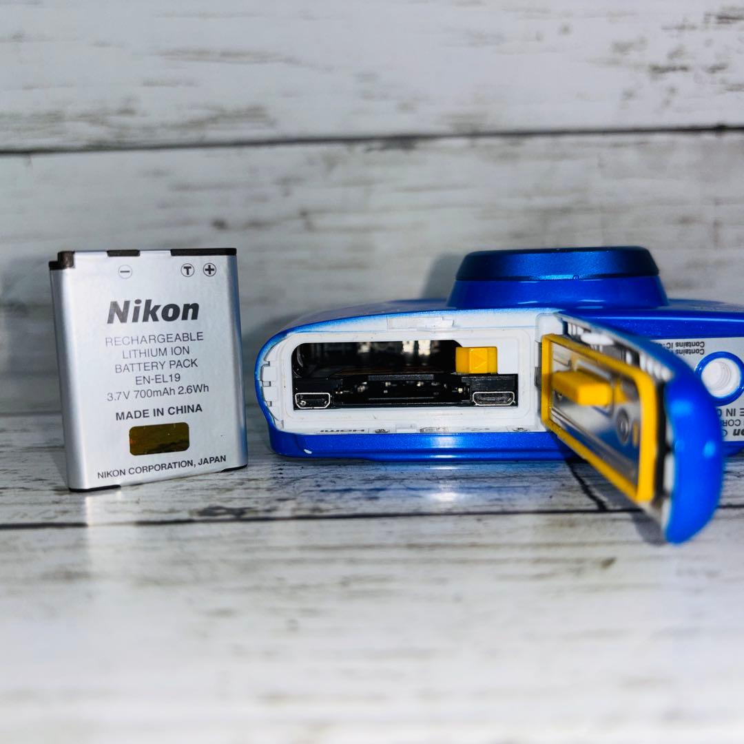 【動作良好】Nikon デジタルカメラCOOLPIX W100 ブルー