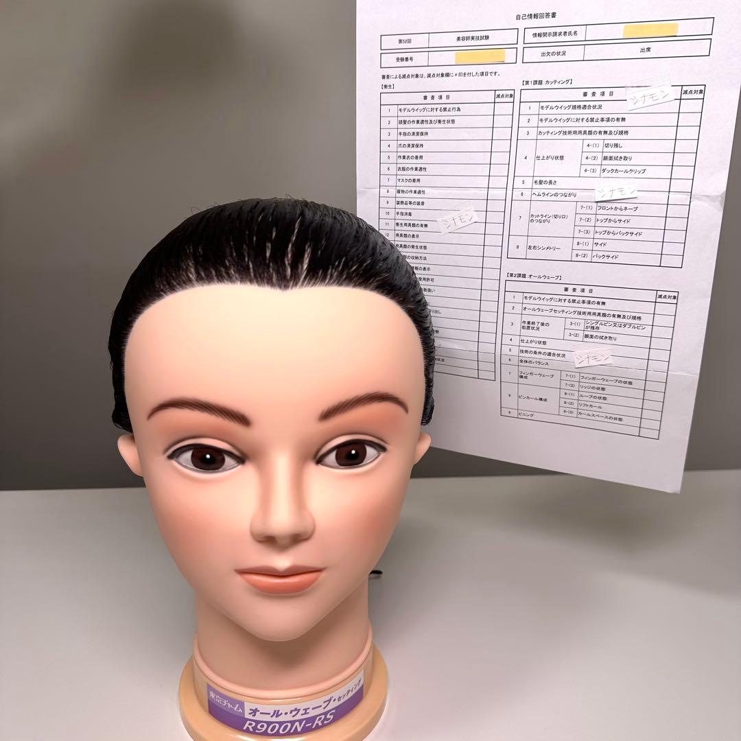 【第52回美容師国家試験合格】 オールウェーブ ウィッグ 美容学生