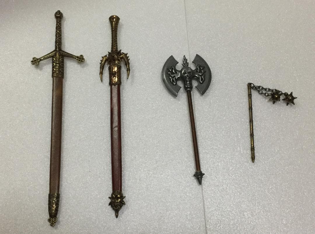 4種セット クレイモア等 ミニチュア武具 中世西洋 模造刀剣類 デニックス