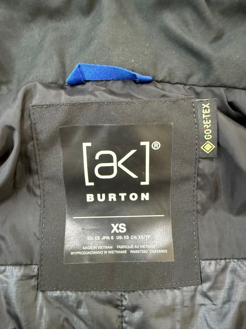 【超美品】Burton [ak] GORE-TEX XS ブラック 5回のみ使用
