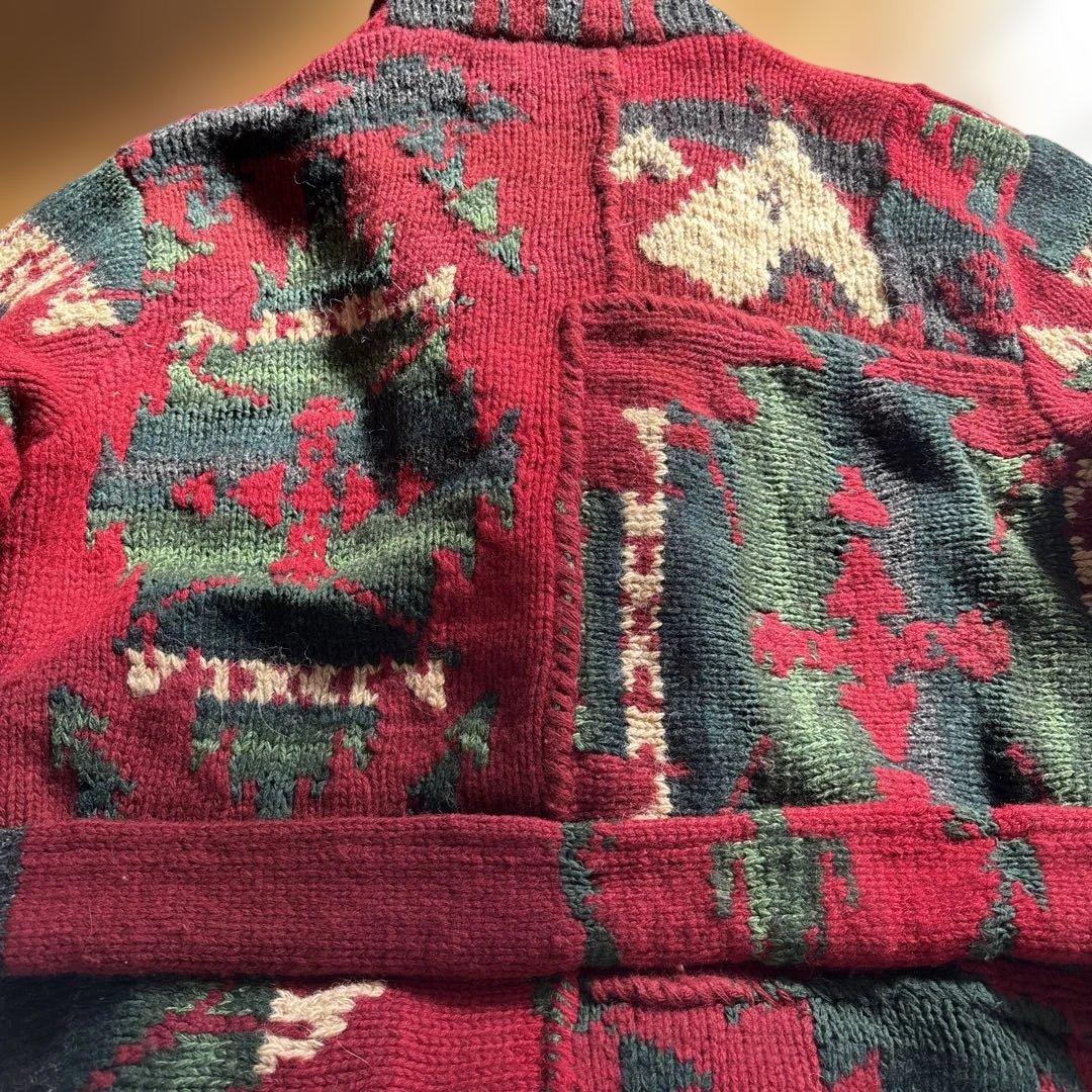 緊急値下げ　90s ポロラルフローレン　ショールカラーパッチワークガウン