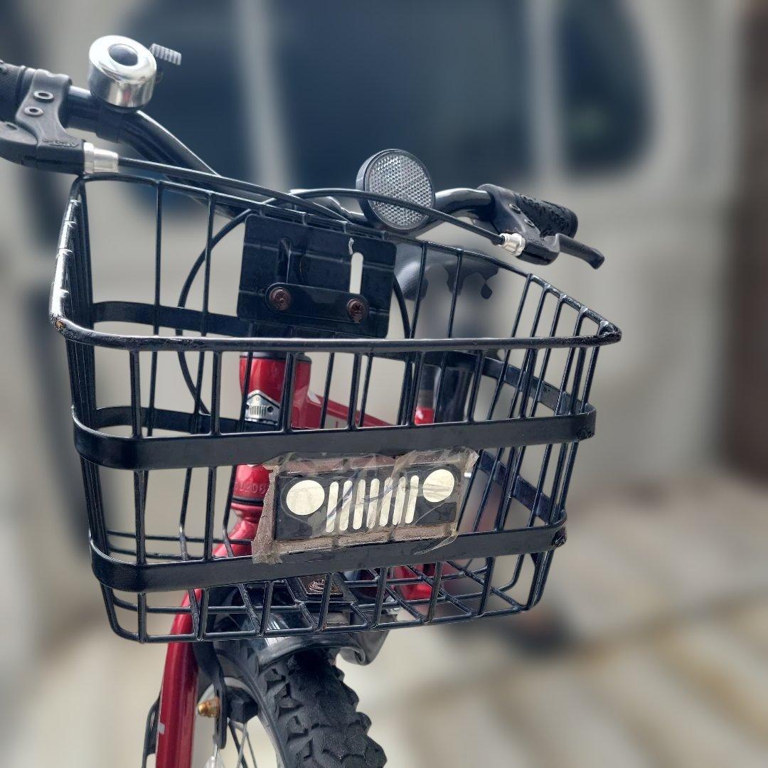 埼玉県新座市 ジープ子供用自転車 18インチ赤 幼児 子供 キッズ 補助凛 赤