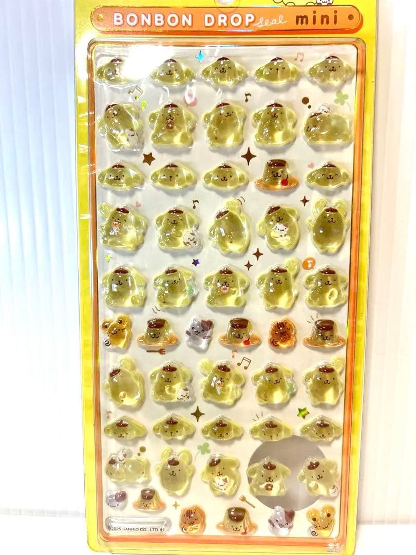 【正規品】最新作　サンリオ　ボンボンドロップシール　ミニ　8枚　コンプリート