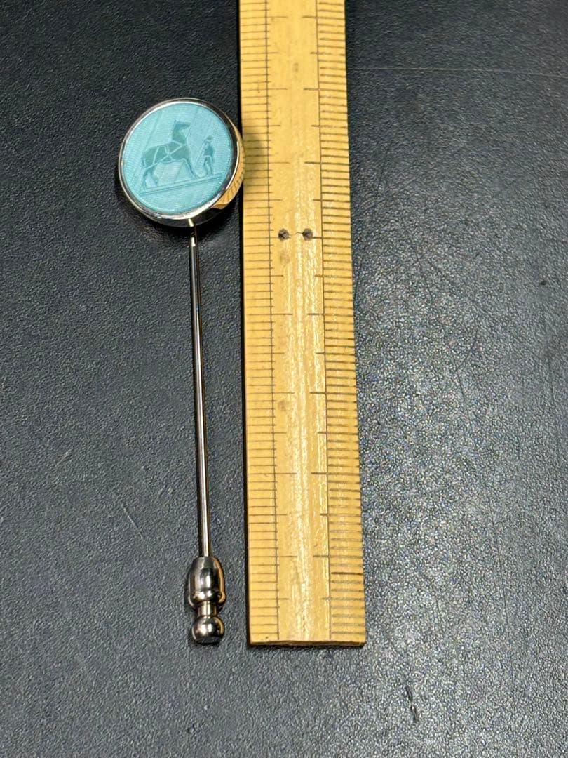 【美品】エルメス コロゾ ピンブローチ ネクタイピン HERMES 馬車
