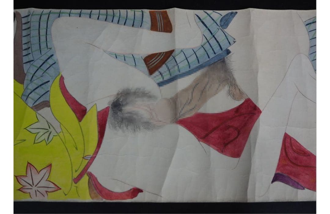 送料無料 時代物　紙本肉筆巻物　『階行竹形行の巻』　約18.5×400ｃｍ木箱付