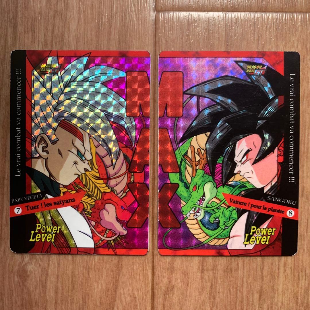 ドラゴンボールGT 海外製 キラ プリズム ホロ 孫悟空 ベジータベビー カード