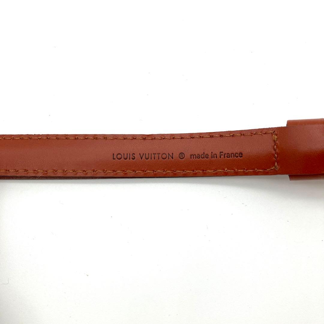美品 ルイヴィトン ショルダーストラップ ベルト 肩紐 エピ レザー 赤茶 本革