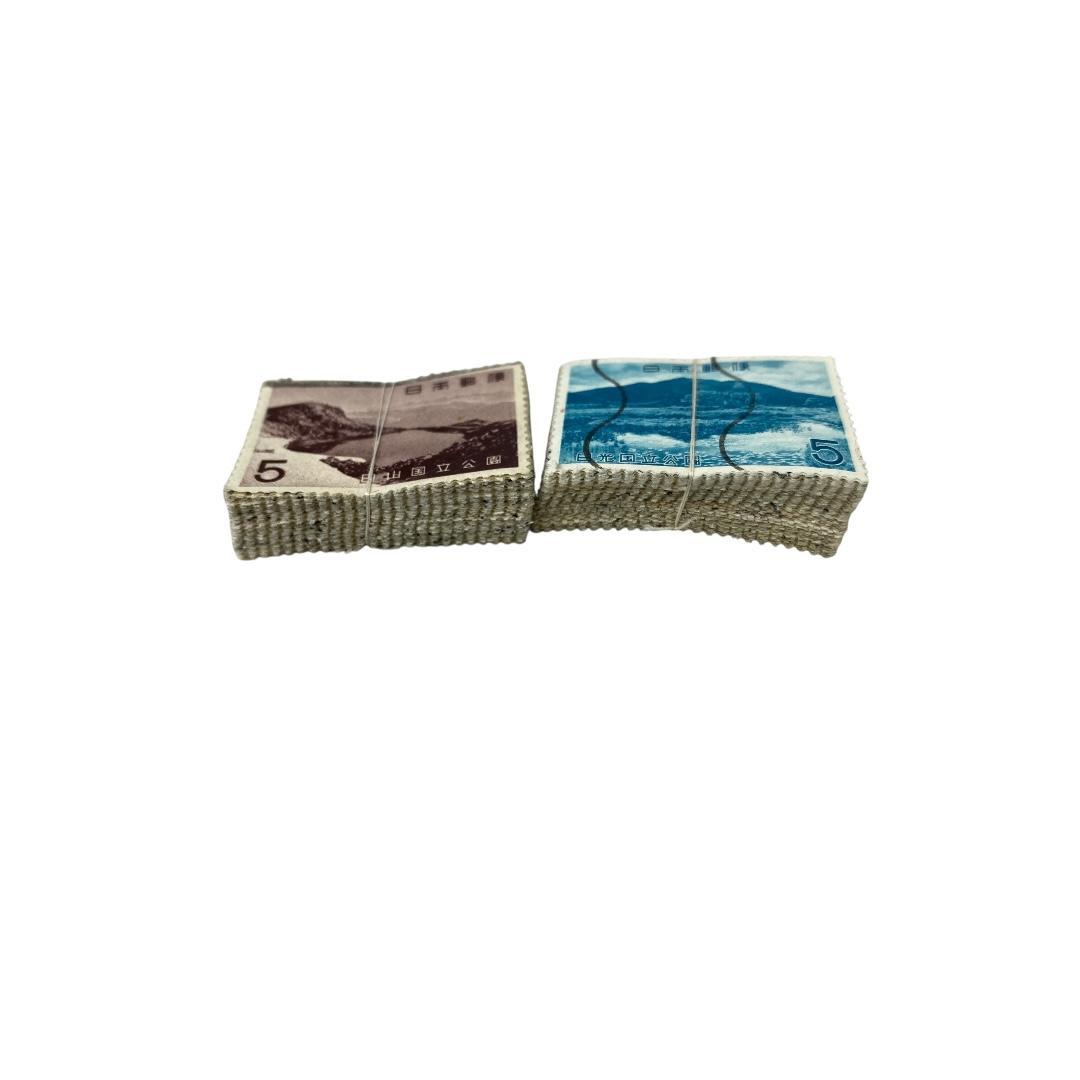 使用済み切手　国立公園記念切手　8種各約100枚づつ　dd066