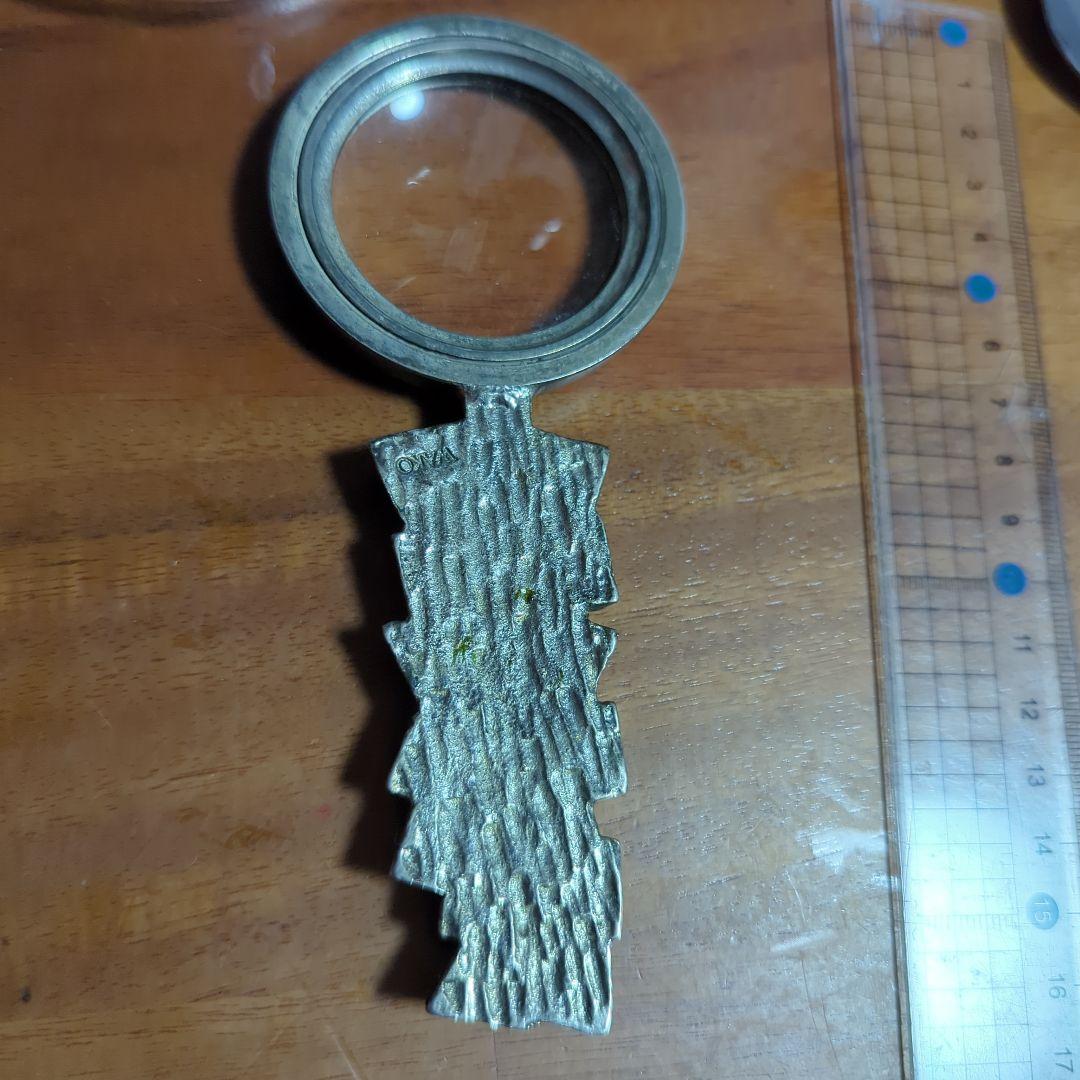 ベンッティ·サルパネヴァ 装飾的な金属製拡大鏡 約14.3cm 銀座和光取扱