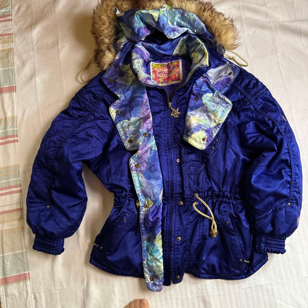 平成レトロ　ホワイトグースダウン　スキーウェア　　　　　　phenix