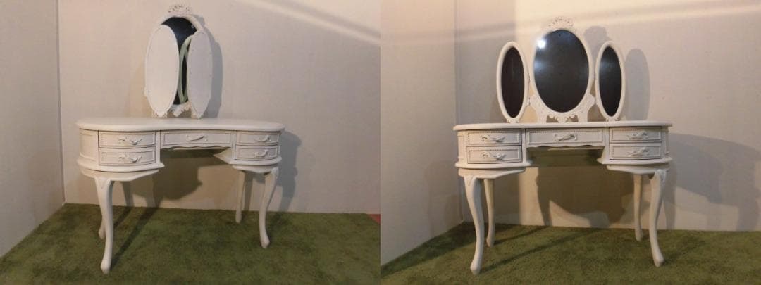 送料無料【アウトレット・新品】アンティーク風★クラシカルドレッサー【ハンプトン】