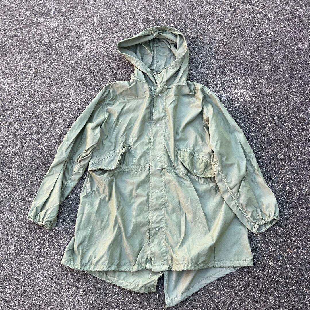 アメリカ軍　スノーカモパーカ　後染め　カーキ　86年製