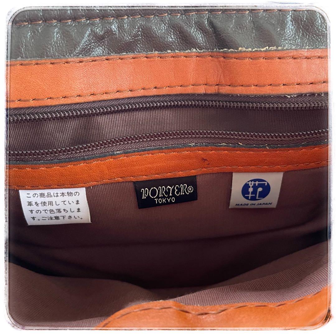 PORTER 革 レザーショルダーバッグ