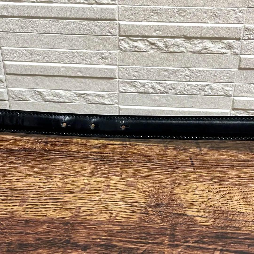 グッチ GG インターロッキング バックル ベルト レザー シルバー ブラック.