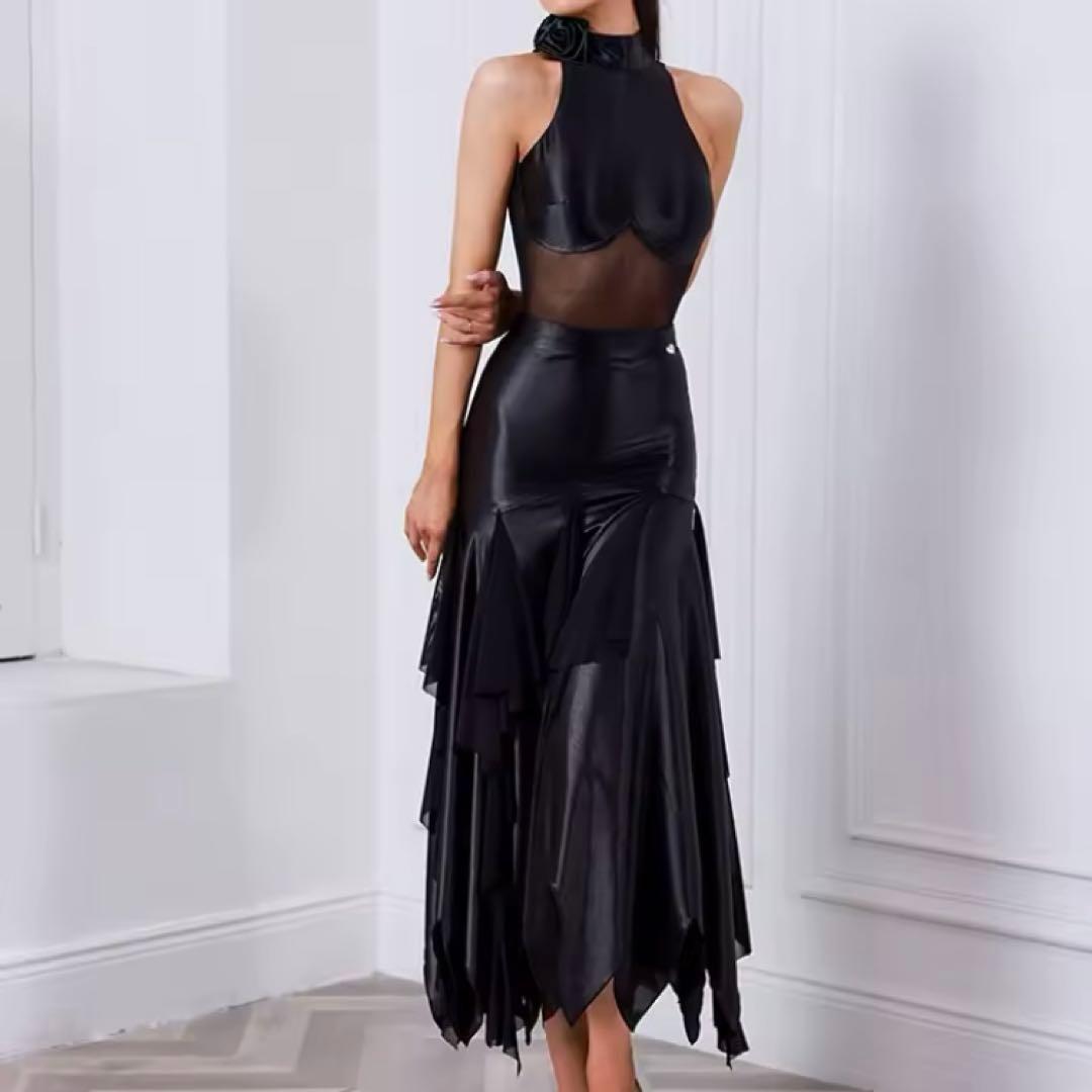 【新品・タグ付き】ZYM 社交ダンス　ボールルーム　スカート　練習着