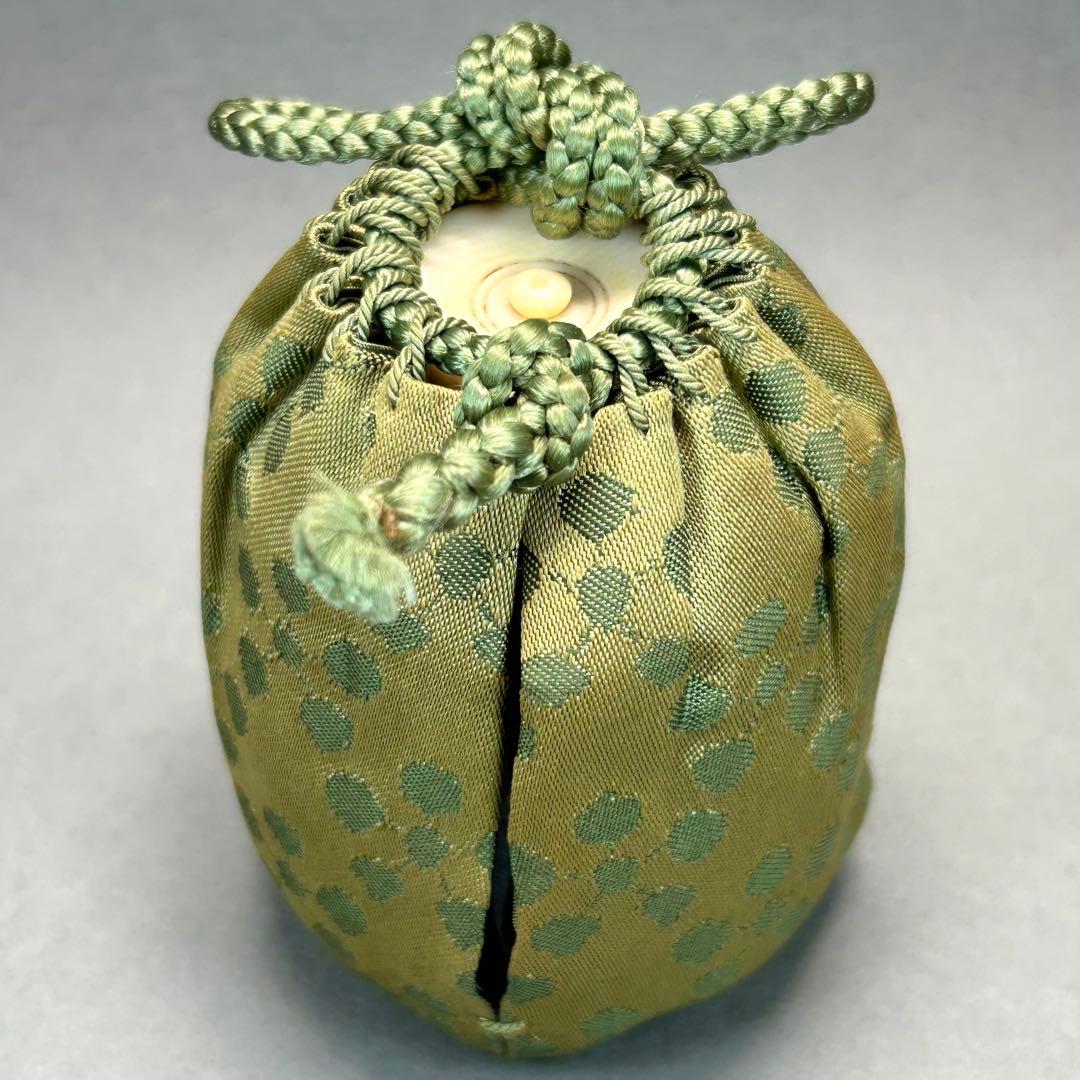 茶入　『山口正悟　古瀬戸　肩衝茶入』　名物裂　西陣織　茶道具　茶道　共箱　工芸品