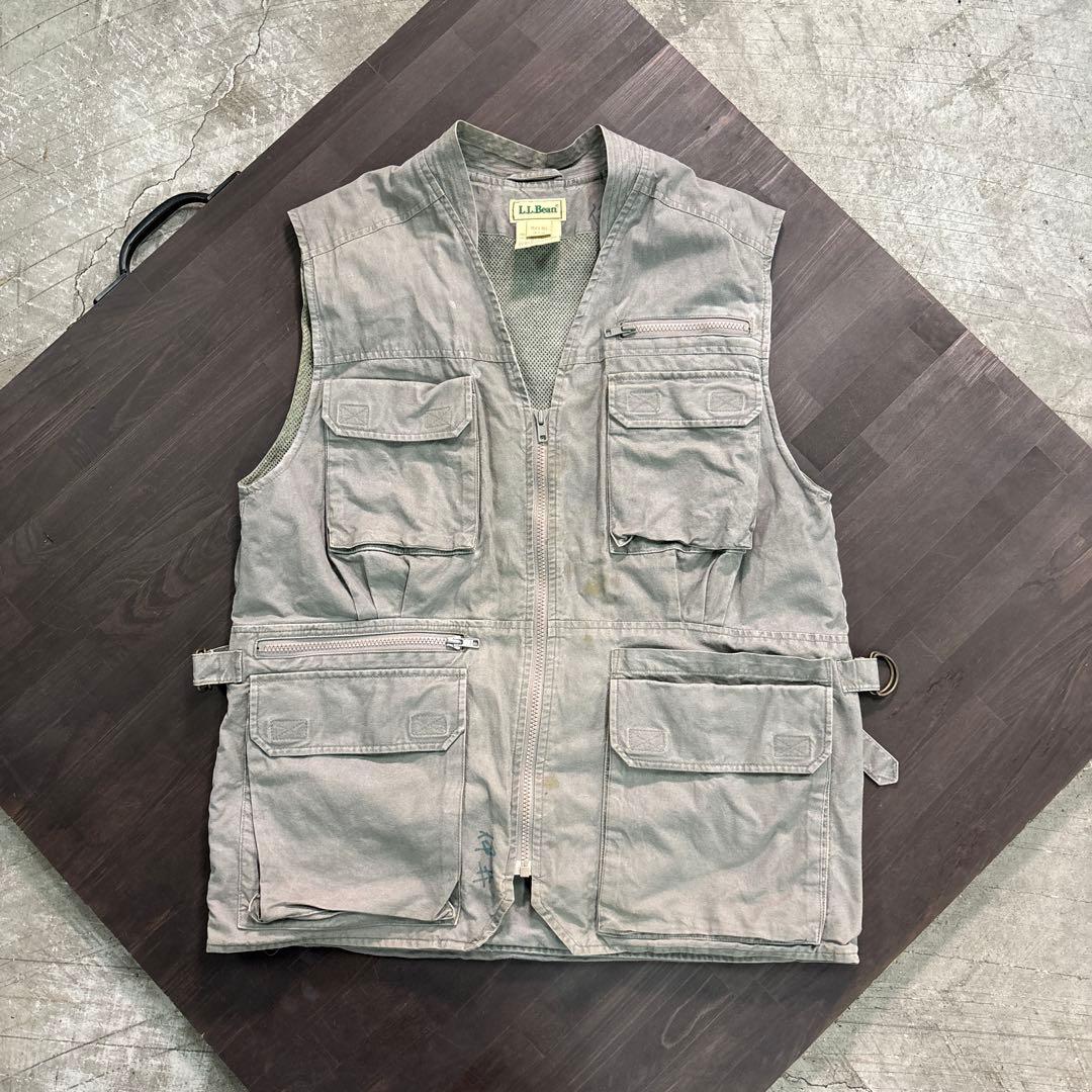 7AS6 90's L.L.Bean フィッシングベスト　ミリタリーベスト　M