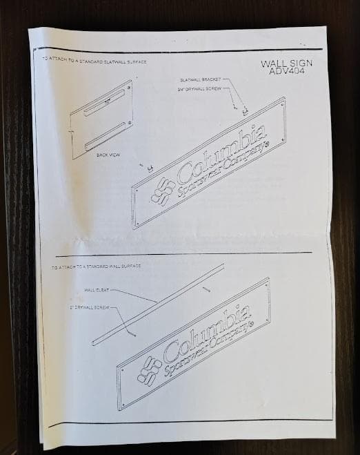 Columbia Sportswear コロンビア 木製看板　「激レア」