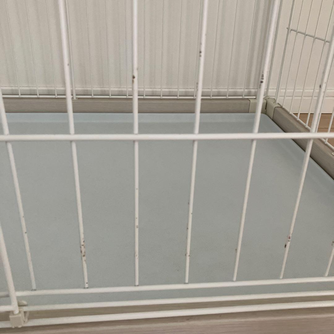 【美品・送料込】アイリスオーヤマ ウッディサークル ホワイト 白 犬用ケージ