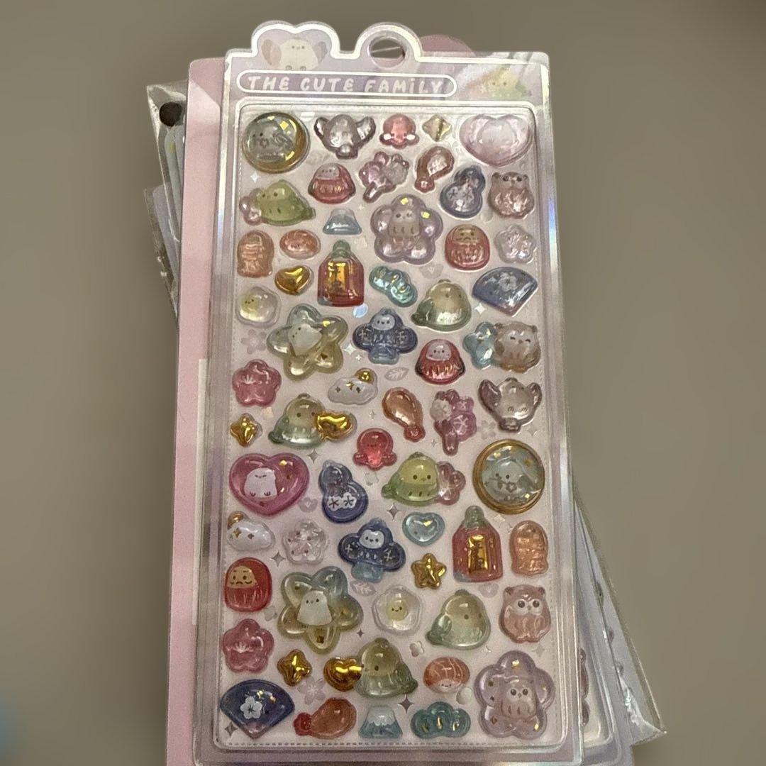 3Dシール　ボンボンドロップ風　9枚セット