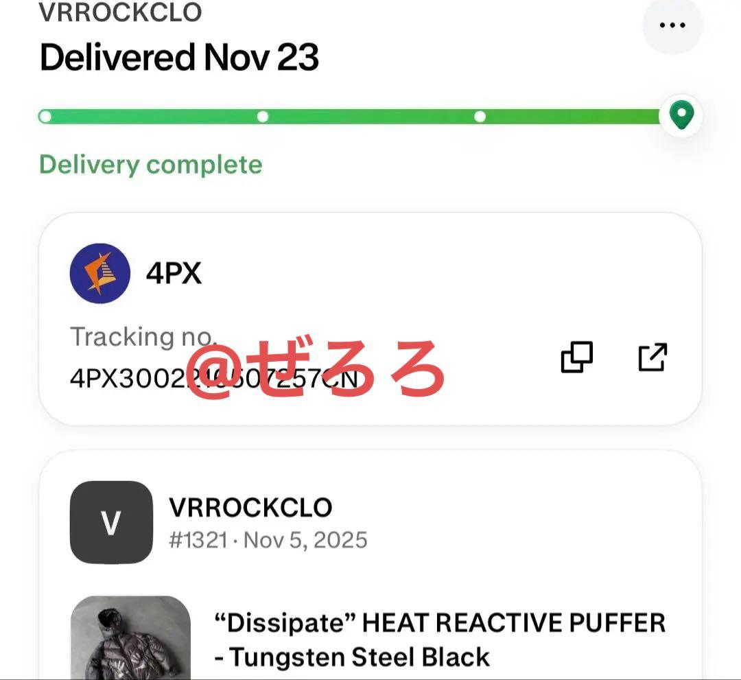 ま*ー様 VRROCK HEAT REACTIVE PUFFER ブラック　ME