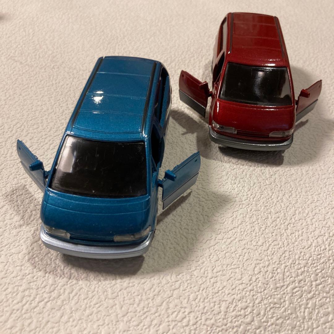 ヨネザワ　ダイヤペットミニカー　エスティマ　ブルー&レッド2台セット