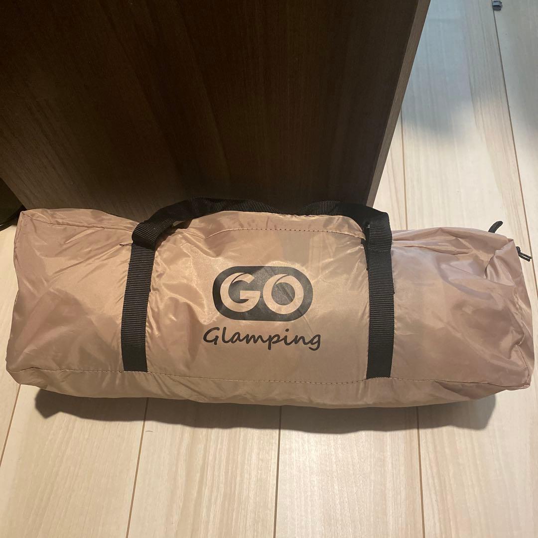 1回使用GOGlampingツーリングテント　ベージュ キャノピーポール付き
