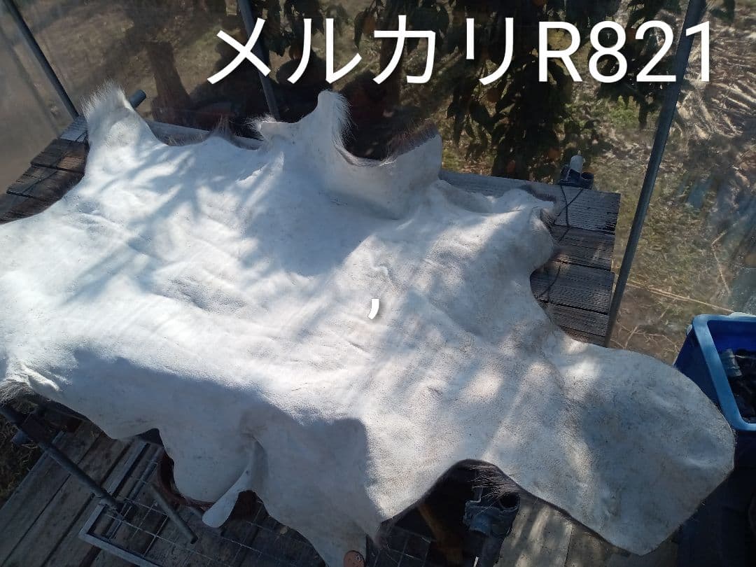 天然日本鹿毛皮 ブランケット 自然な毛並み