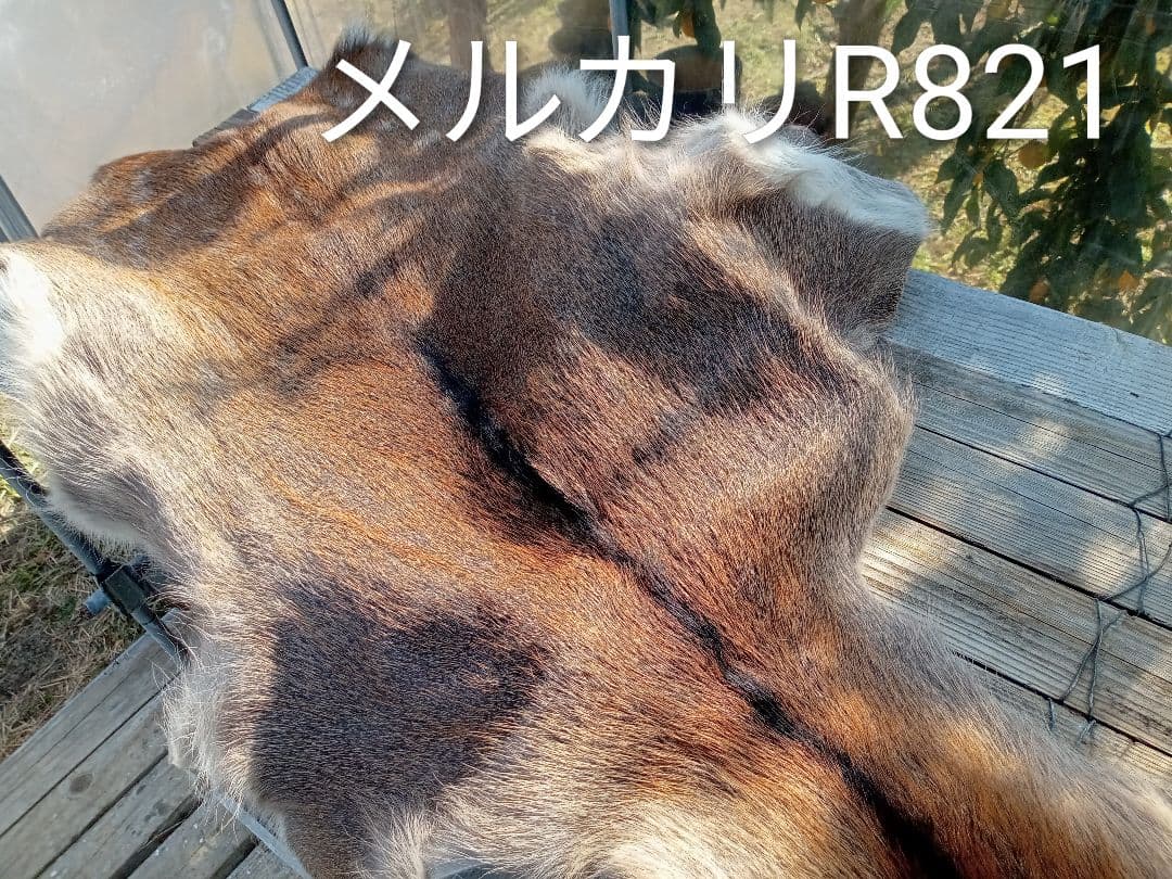 天然日本鹿毛皮 ブランケット 自然な毛並み