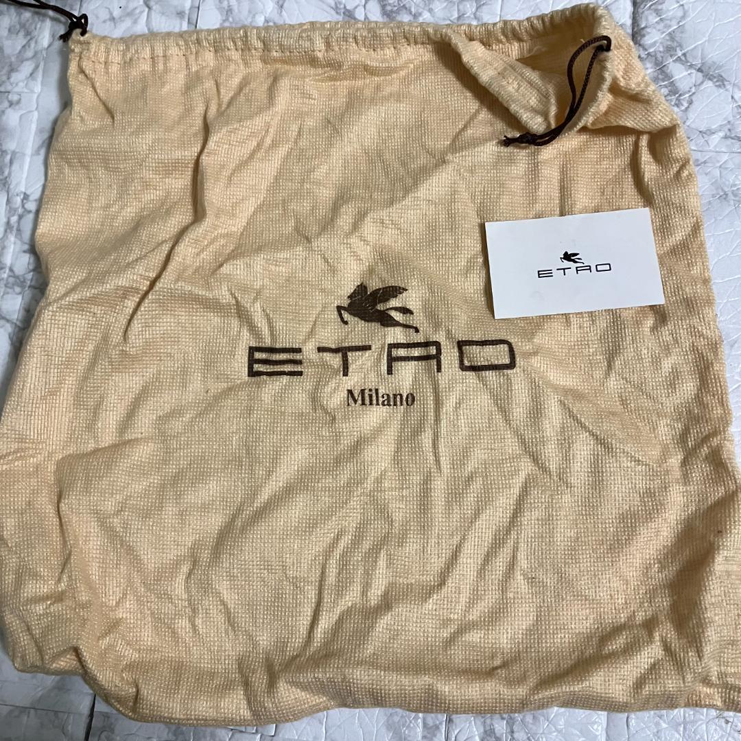 極美品◎エトロ ETRO ペイズリー柄 PVC×レザー 2WAY ハンドバッグ
