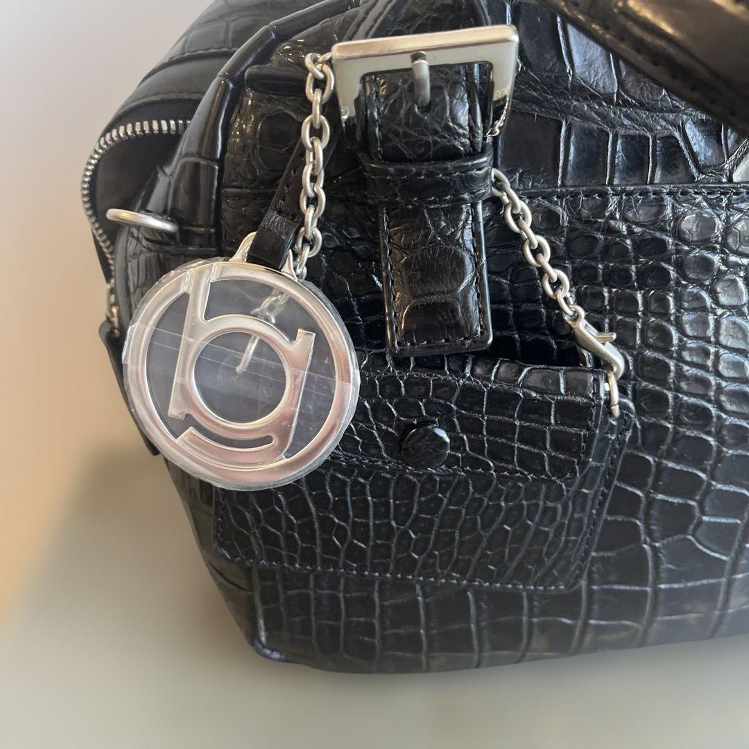 BEAUGRAND ボーグラン　クロコ　ハンドバッグ ブラック