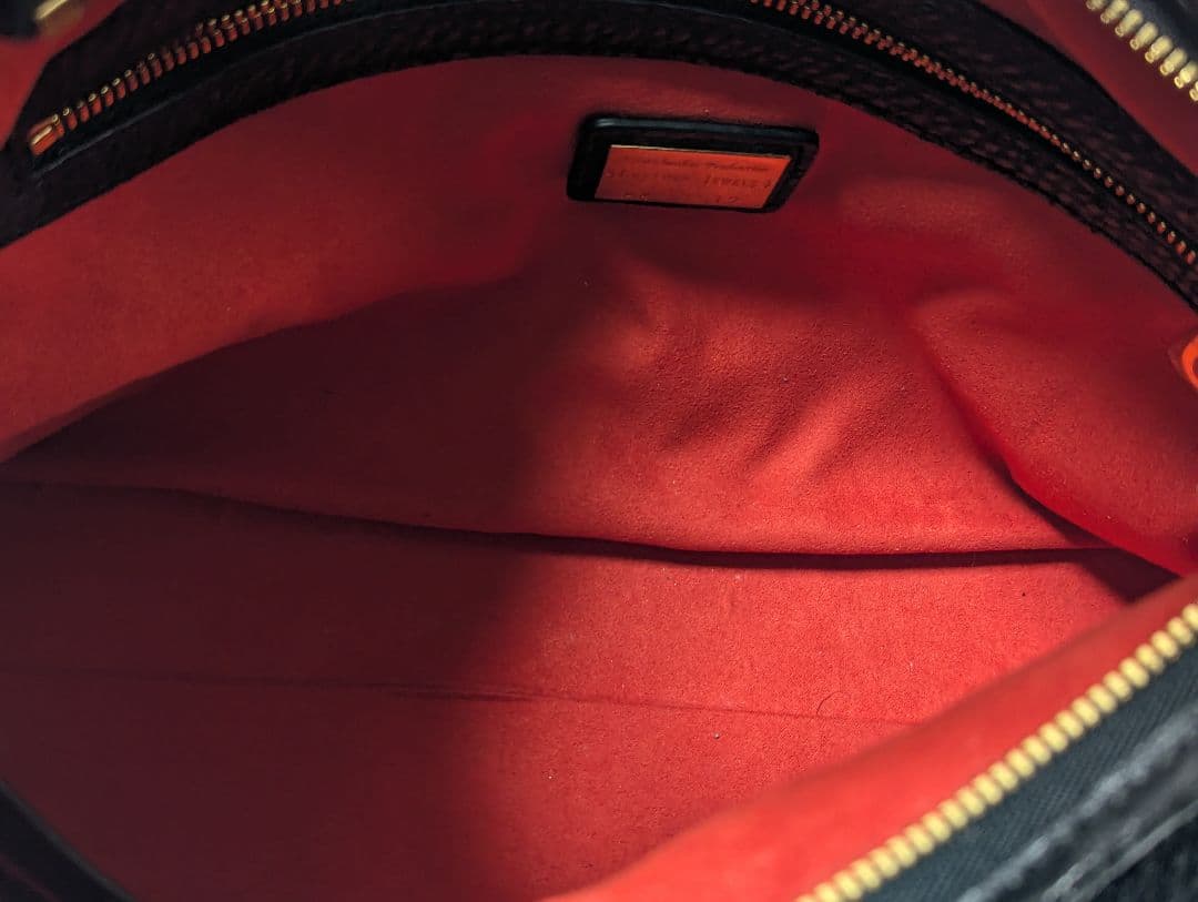 LEATHER JEWELS Crystal　2way バッグ黒　B690