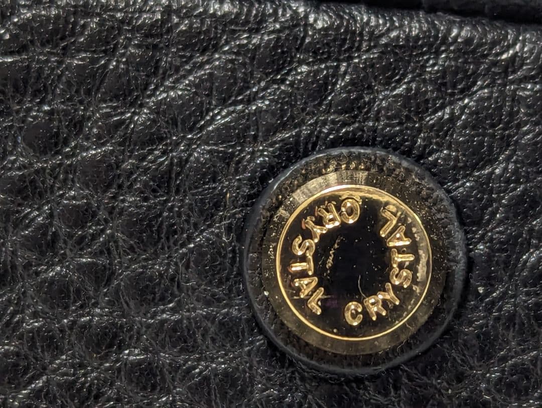 LEATHER JEWELS Crystal　2way バッグ黒　B690