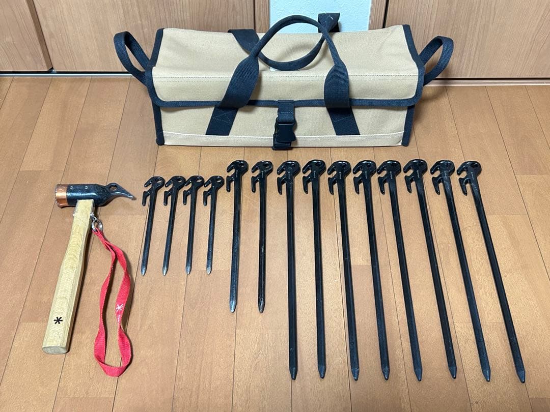 スノーピーク ソリッドステークデルタ＋ペグハンマー＋マルチコンテナセット