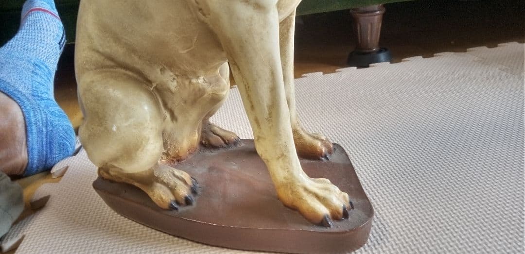 ニッパー犬 陶器製　大きい 　当時置物