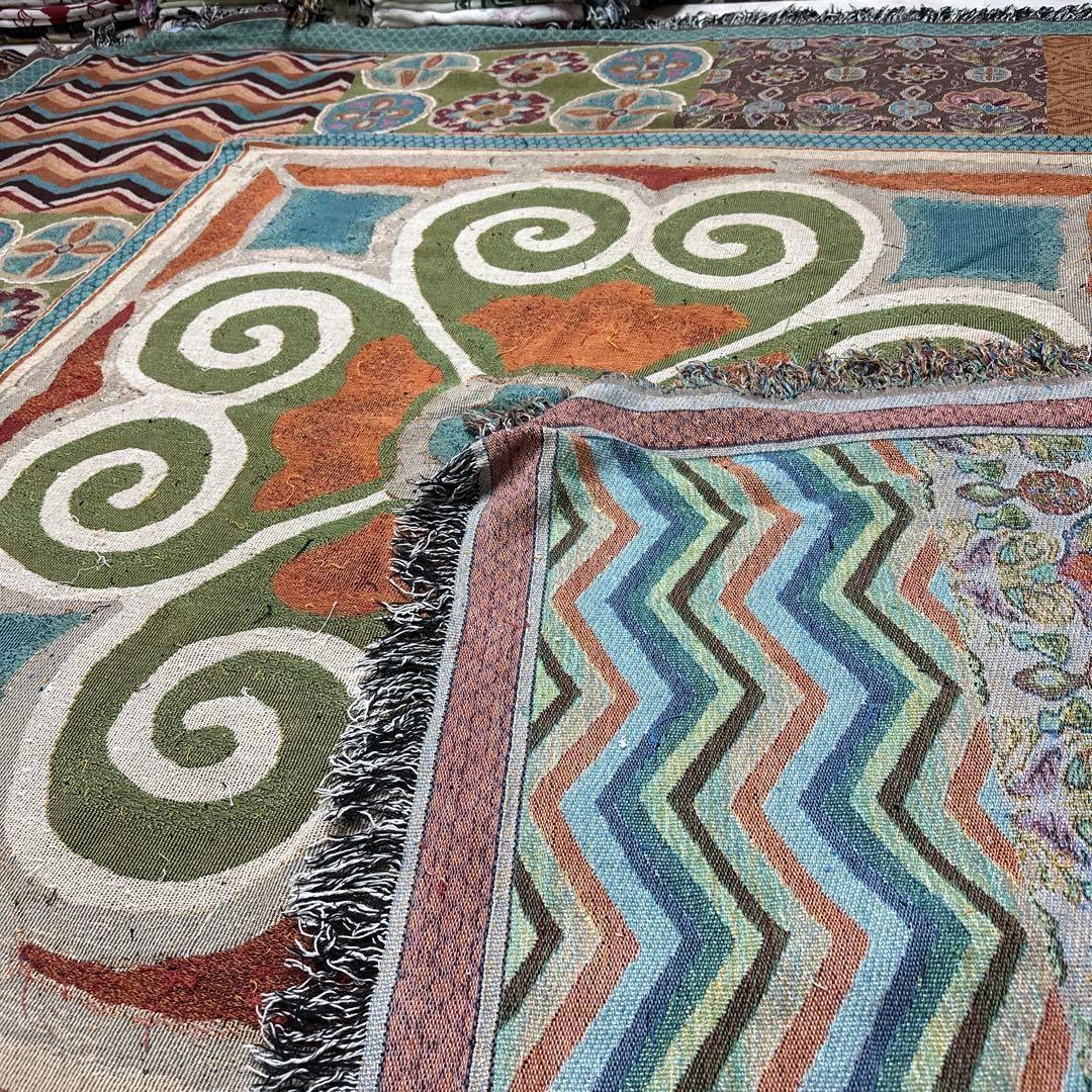 大判　アート　マルチカバー　ソファーカバー　ビンテージラグ　260x230