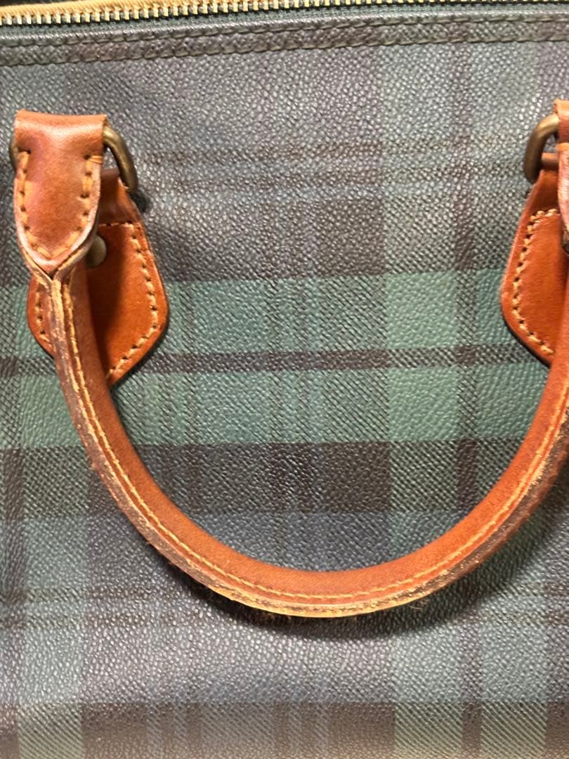 ポロラルフローレン ミニボストンバッグ ブラックチェック柄 ハンドバッグ