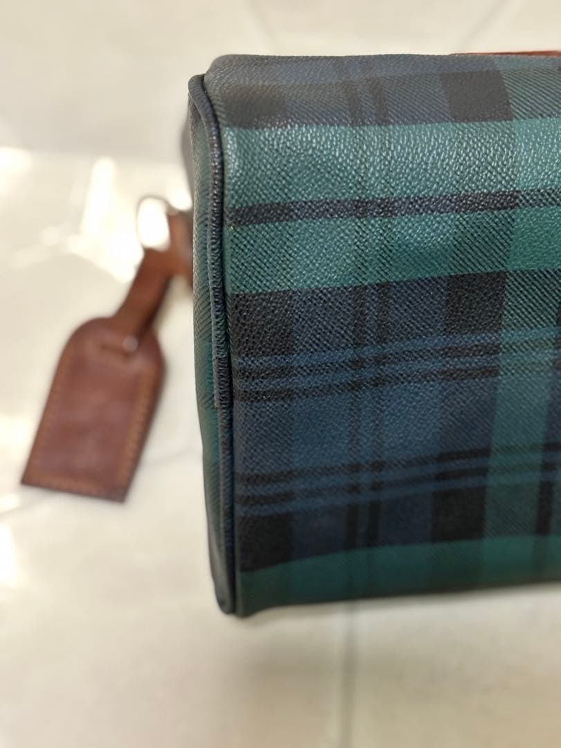 ポロラルフローレン ミニボストンバッグ ブラックチェック柄 ハンドバッグ