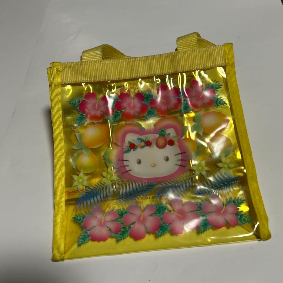 ハローキティ　トロピカル　Hello Kitty ビニールトート　レトロ
