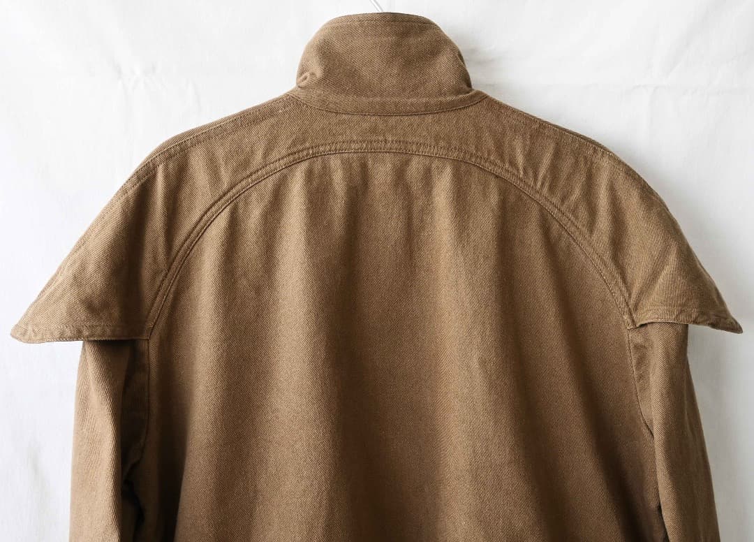 ninja964/スタンドカラー モーターサイクル ミリタリーレザーコート