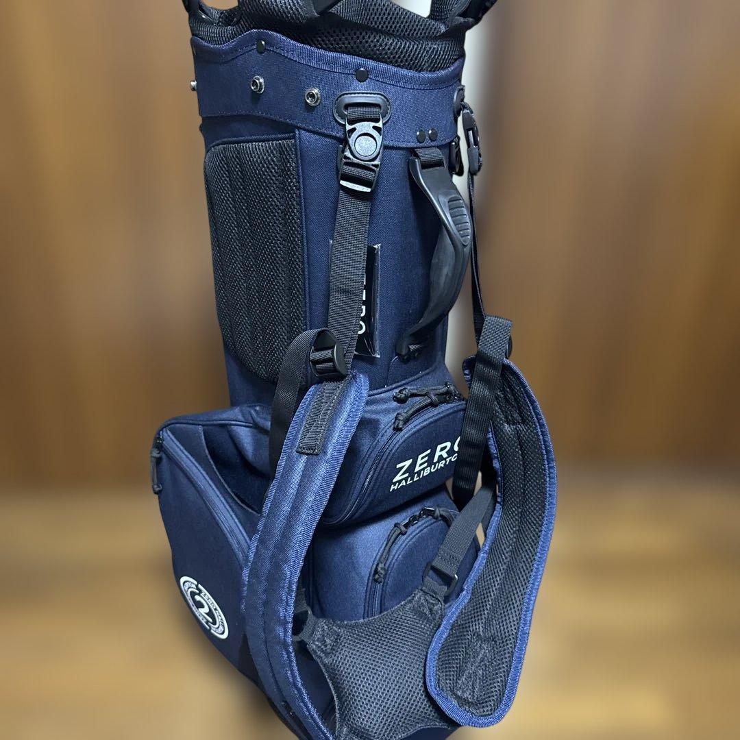 ZERO HALLIBURTON ネイビー キャディバッグ　スタンド式