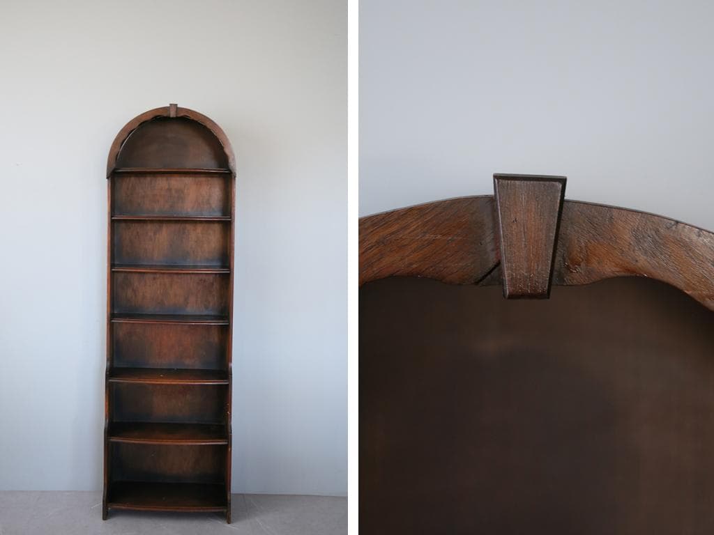 英国アンティーク木製ブックシェルフ/本棚/ラック/飾り棚キャビネット(91-70